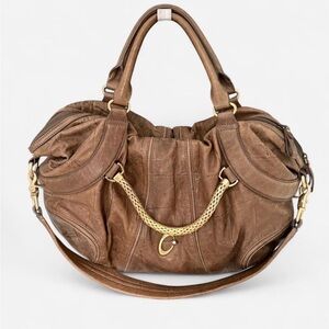 NWOT Taupe Genuine Italian Leather Shoulder Bag - Odille